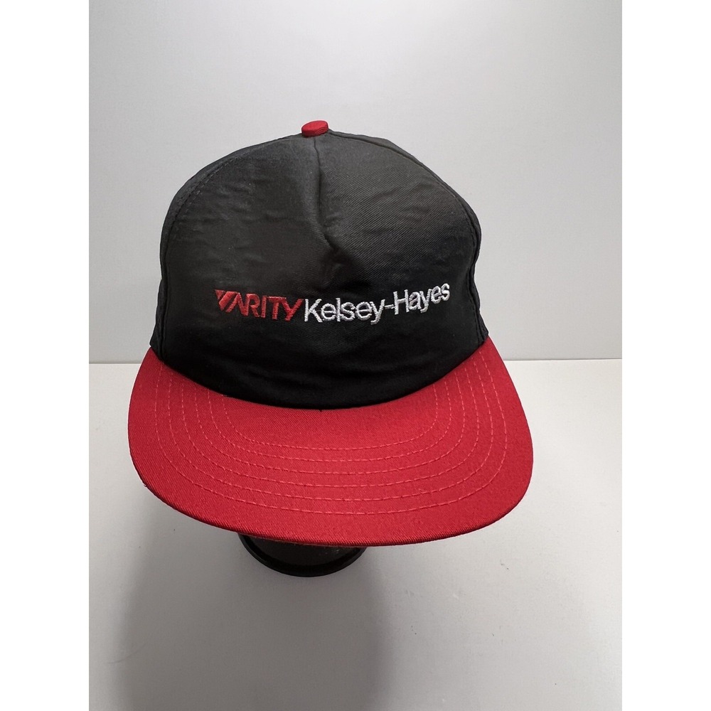 Vintage Varity Kelsey-Hayes Snapback Hat Black Red Total Quality Safety Matters